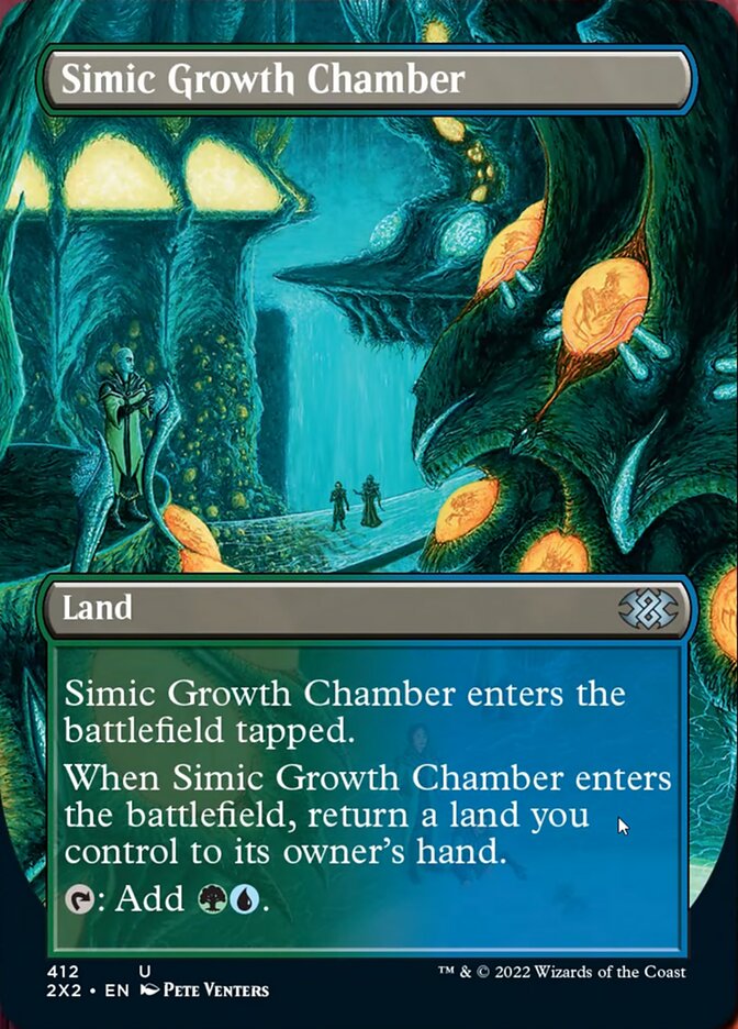 Magic | Simic Growth Chamber (Borderless Alternate Art) [Double Masters 2022] | The Nerd Merchant