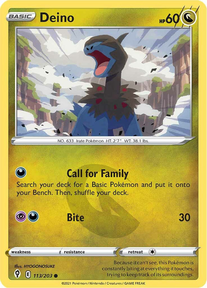 Pokemon | Deino (113/203) [Sword & Shield: Evolving Skies] | The Nerd Merchant