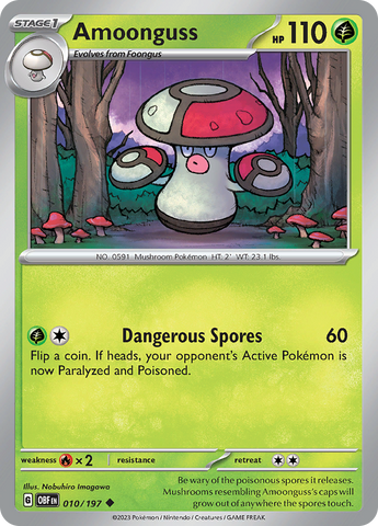 Pokemon | Amoonguss (010/197) [Scarlet & Violet: Obsidian Flames] | The Nerd Merchant