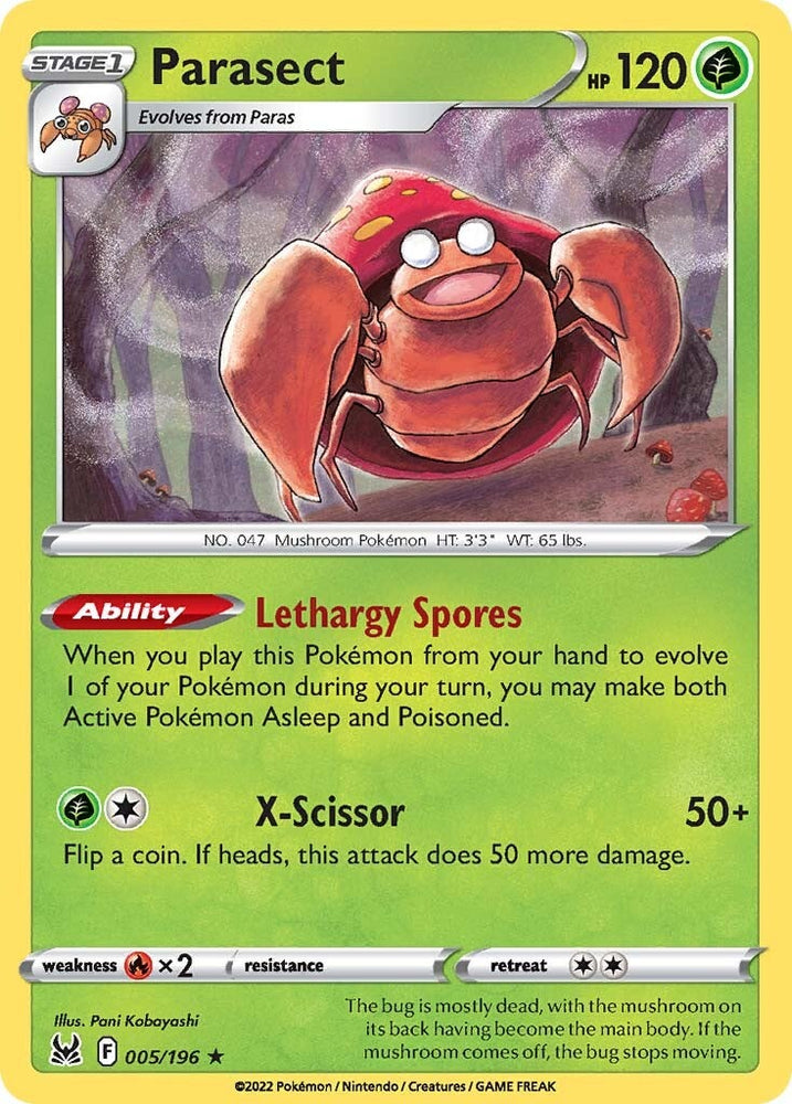 Pokemon | Parasect (005/196) [Sword & Shield: Lost Origin] | The Nerd Merchant