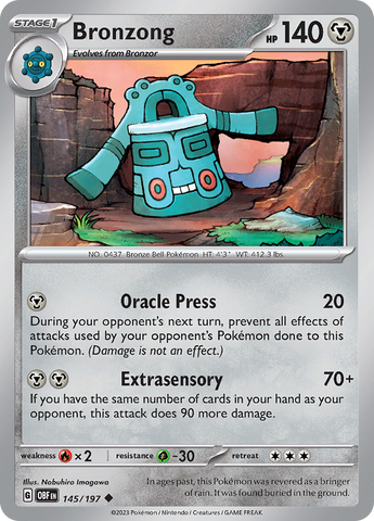 Pokemon | Bronzong (145/197) [Scarlet & Violet: Obsidian Flames] | The Nerd Merchant