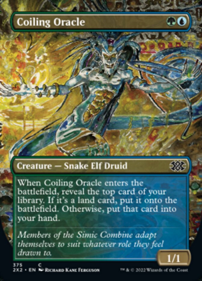 Magic | Coiling Oracle (Borderless Alternate Art) [Double Masters 2022] | The Nerd Merchant