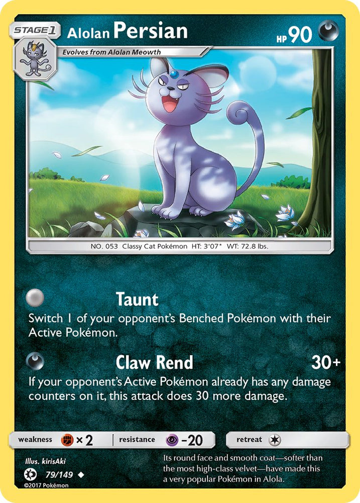 Pokemon | Alolan Persian (79/149) (Cosmos Holo) (Blister Exclusive) [Sun & Moon: Base Set] | The Nerd Merchant