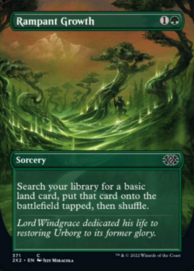 Magic | Rampant Growth (Borderless Alternate Art) [Double Masters 2022] | The Nerd Merchant