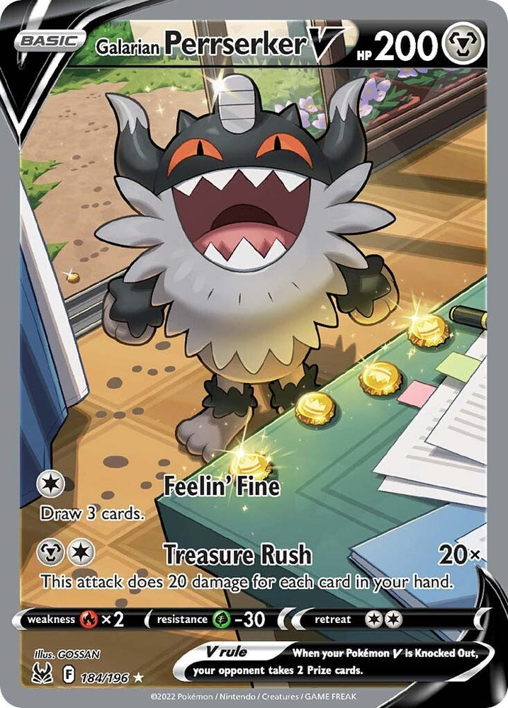 Pokemon | Galarian Perrserker V (184/196) [Sword & Shield: Lost Origin] | The Nerd Merchant