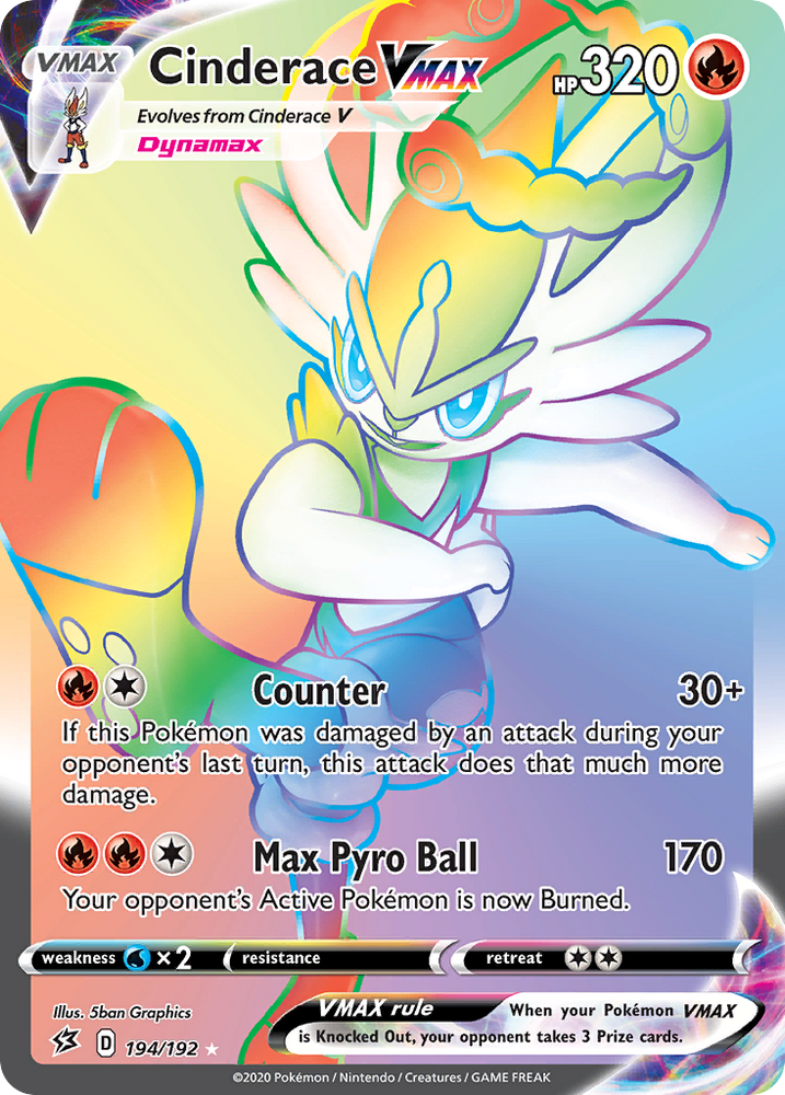 Pokemon | Cinderace VMAX (194/192) [Sword & Shield: Rebel Clash] | The Nerd Merchant