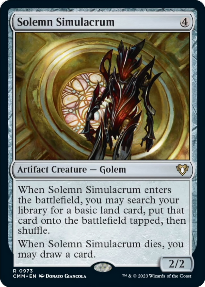 Magic | Solemn Simulacrum [Commander Masters] | The Nerd Merchant