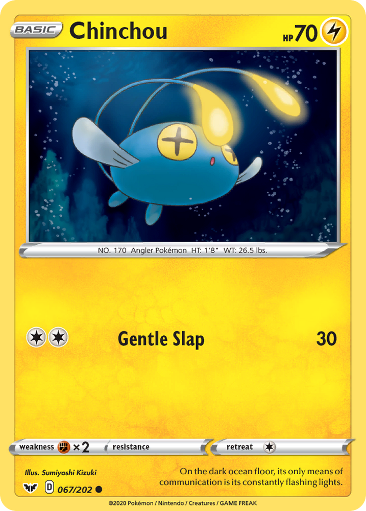 Pokemon | Chinchou (067/202) [Sword & Shield: Base Set] | The Nerd Merchant