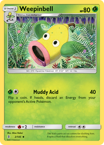 Pokemon | Weepinbell (2/145) [Sun & Moon: Guardians Rising] | The Nerd Merchant