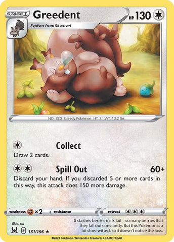 Pokemon | Greedent (151/196) [Sword & Shield: Lost Origin] | The Nerd Merchant