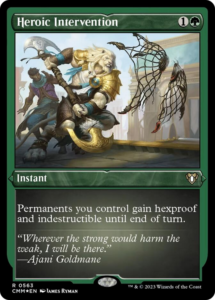 Magic | Heroic Intervention (Foil Etched) [Commander Masters] | The Nerd Merchant