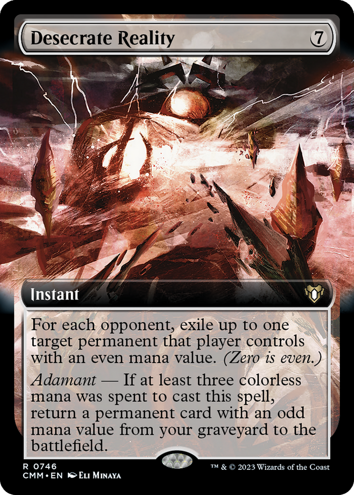 Magic | Desecrate Reality (Extended Art) [Commander Masters] | The Nerd Merchant