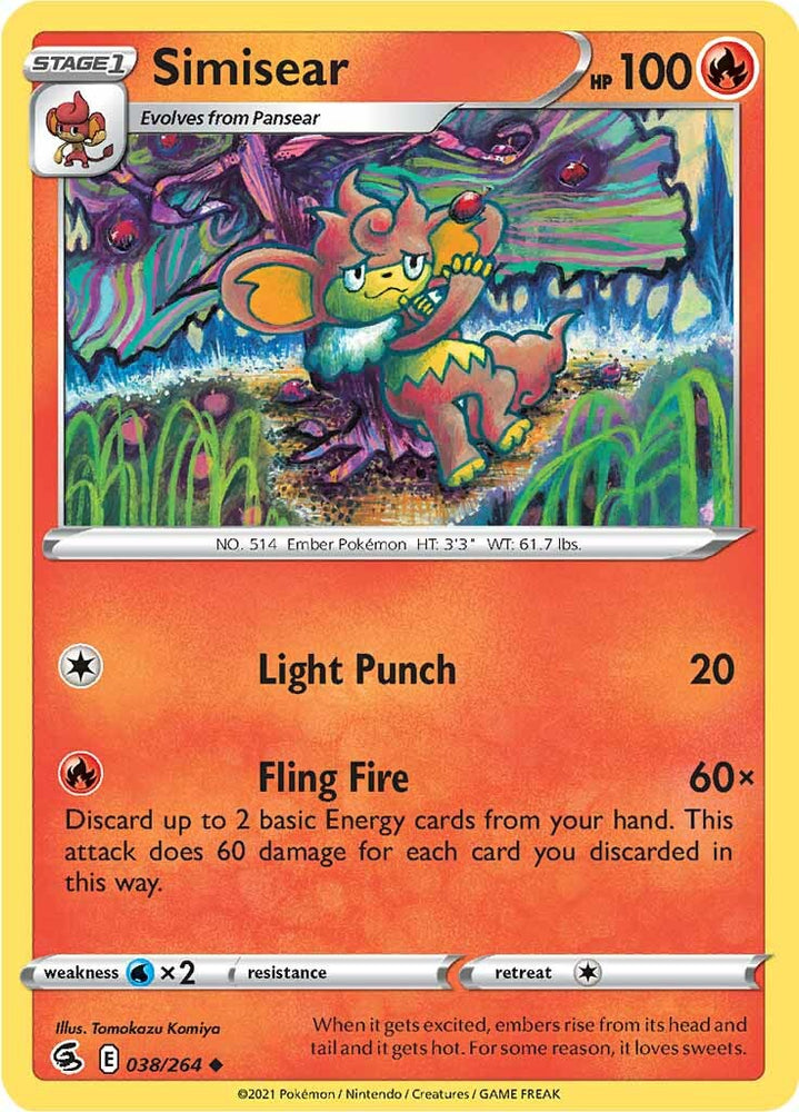 Pokemon | Simisear (038/264) [Sword & Shield: Fusion Strike] | The Nerd Merchant