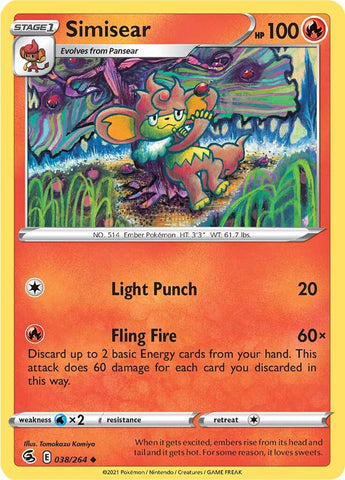 Pokemon | Simisear (038/264) [Sword & Shield: Fusion Strike] | The Nerd Merchant