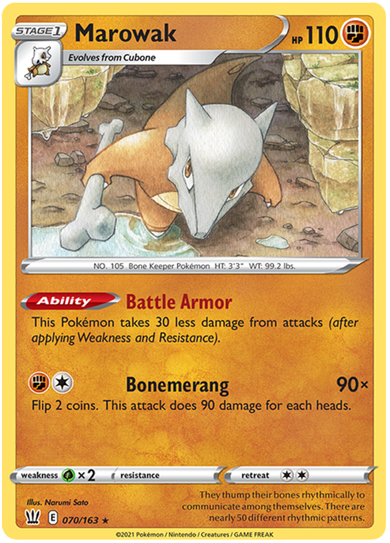 Pokemon | Marowak (070/163) [Sword & Shield: Battle Styles] | The Nerd Merchant