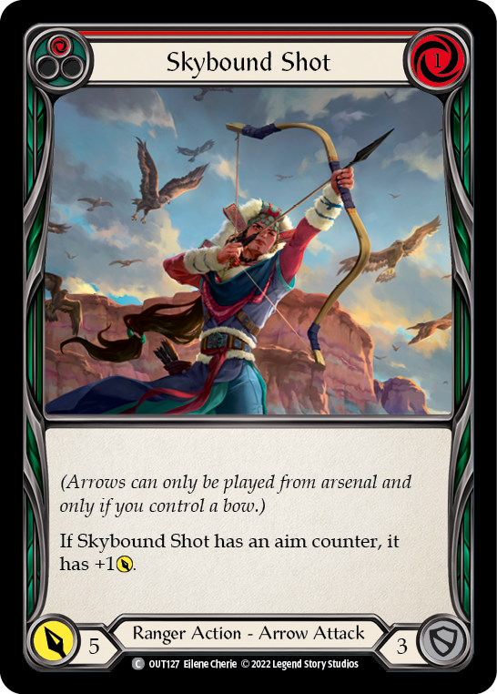 Flesh and Blood TCG | Skybound Shot (Red) [OUT127] (Outsiders)  Rainbow Foil | The Nerd Merchant