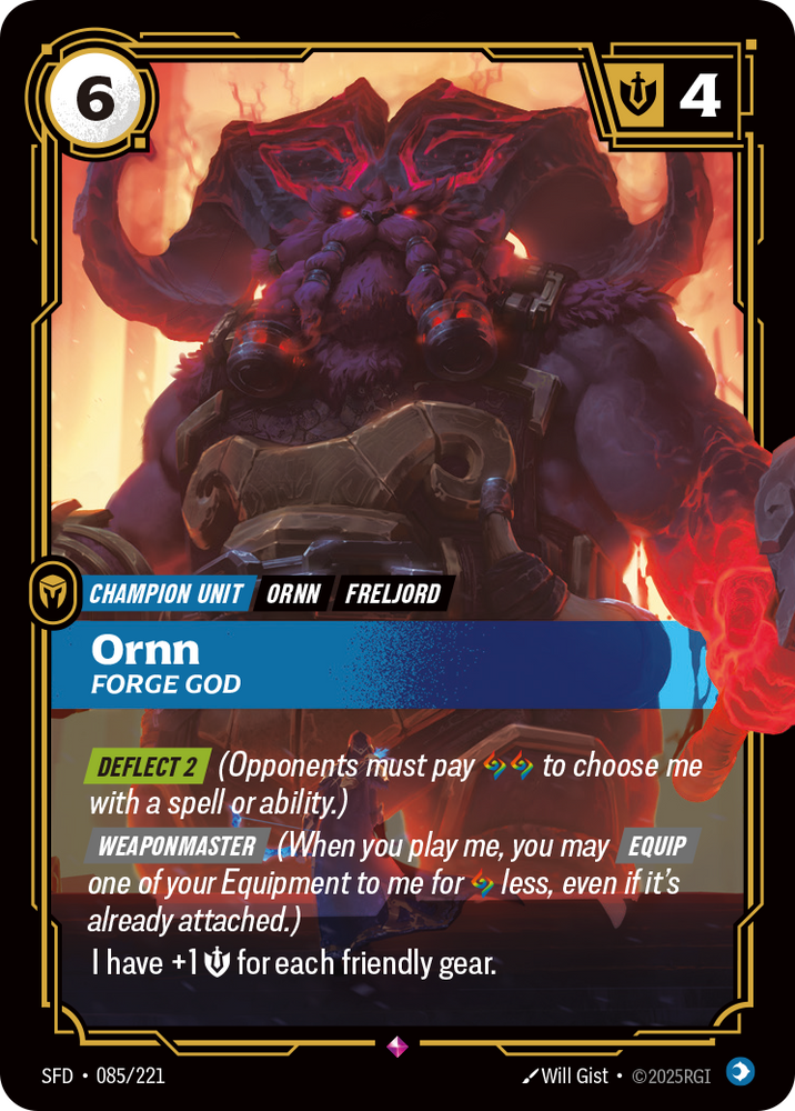 Ornn, Forge God (Foil) - Spiritforged #85