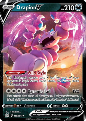 Pokemon | Drapion V (118/196) [Sword & Shield: Lost Origin] | The Nerd Merchant