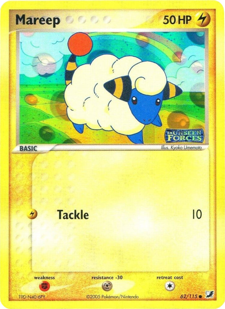 Pokemon | Mareep (62/115) (Stamped) [EX: Unseen Forces] | The Nerd Merchant