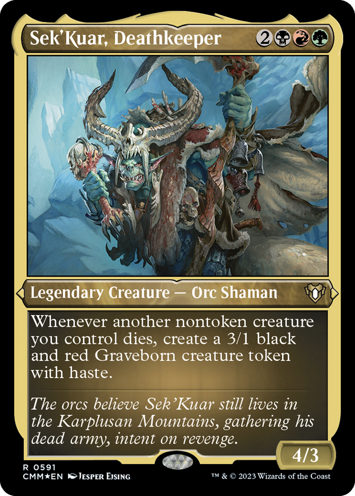 Magic | Sek'Kuar, Deathkeeper (Foil Etched) [Commander Masters] | The Nerd Merchant