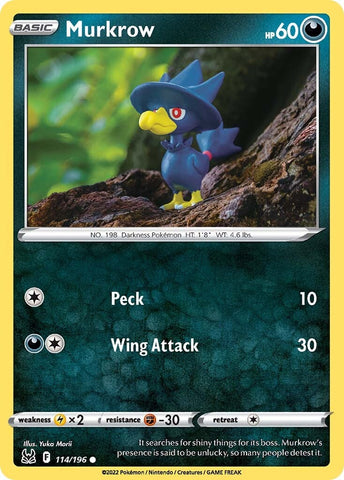 Pokemon | Murkrow (114/196) [Sword & Shield: Lost Origin] | The Nerd Merchant