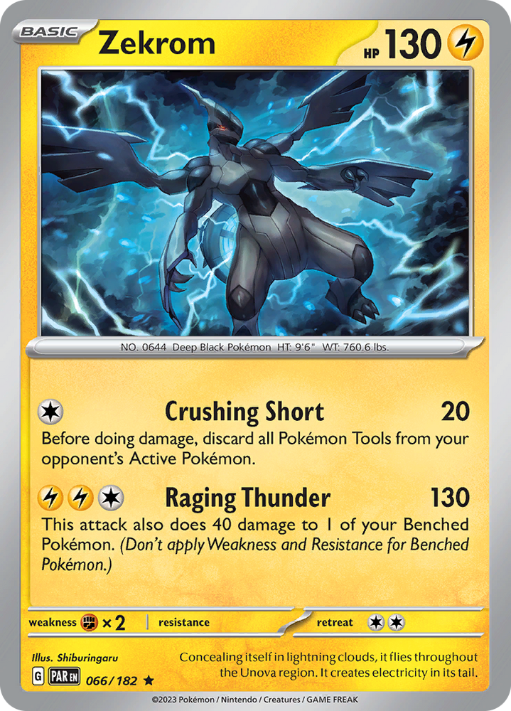 Pokemon | Zekrom (066/182) [Scarlet & Violet: Paradox Rift] | The Nerd Merchant