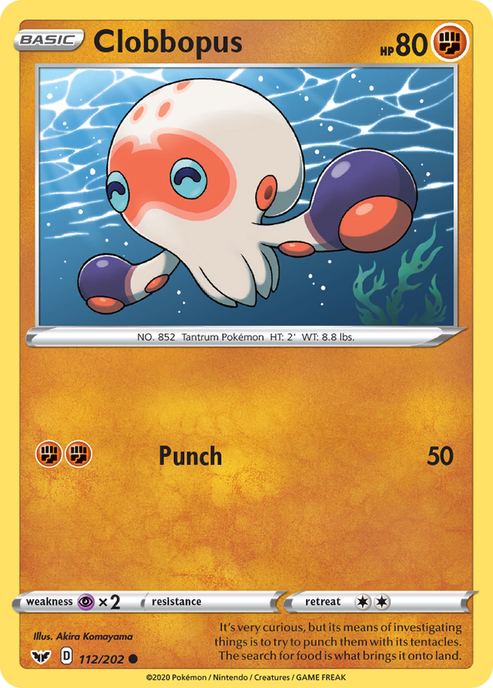 Pokemon | Clobbopus (112/202) [Sword & Shield: Base Set] | The Nerd Merchant