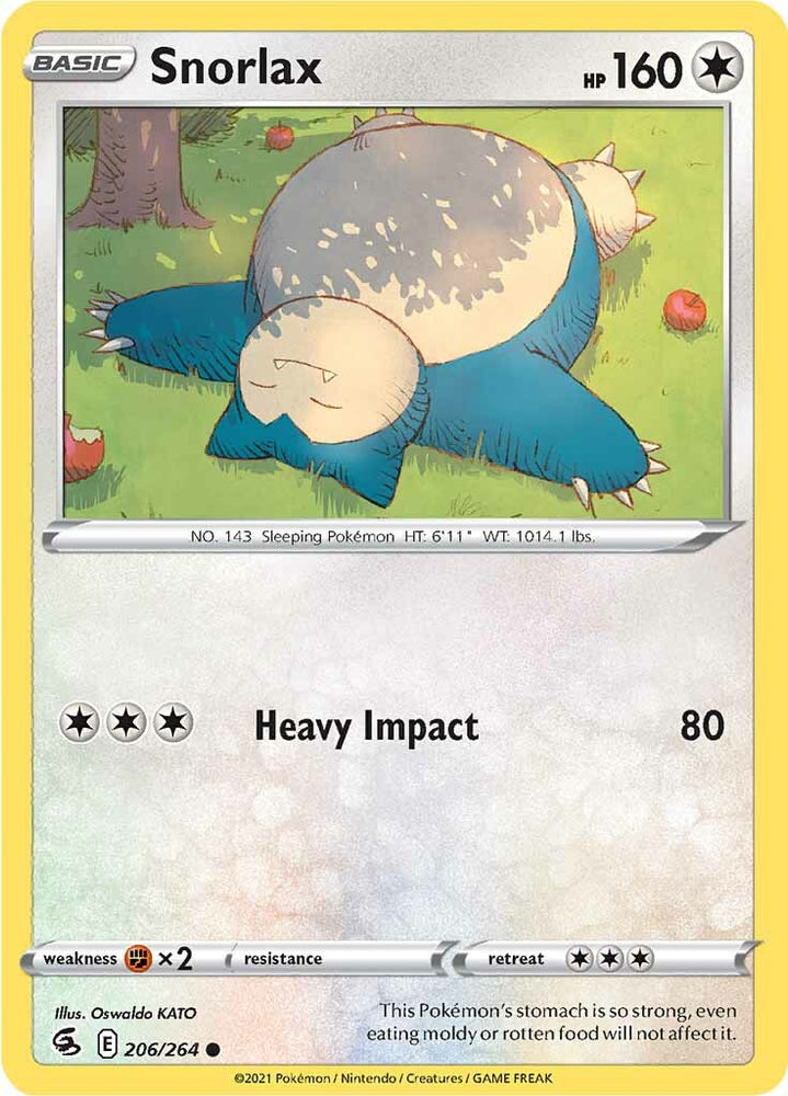 Pokemon | Snorlax (206/264) [Sword & Shield: Fusion Strike] | The Nerd Merchant