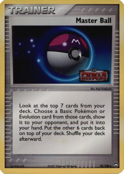 Pokemon | Master Ball (78/108) (Stamped) [EX: Power Keepers] | The Nerd Merchant