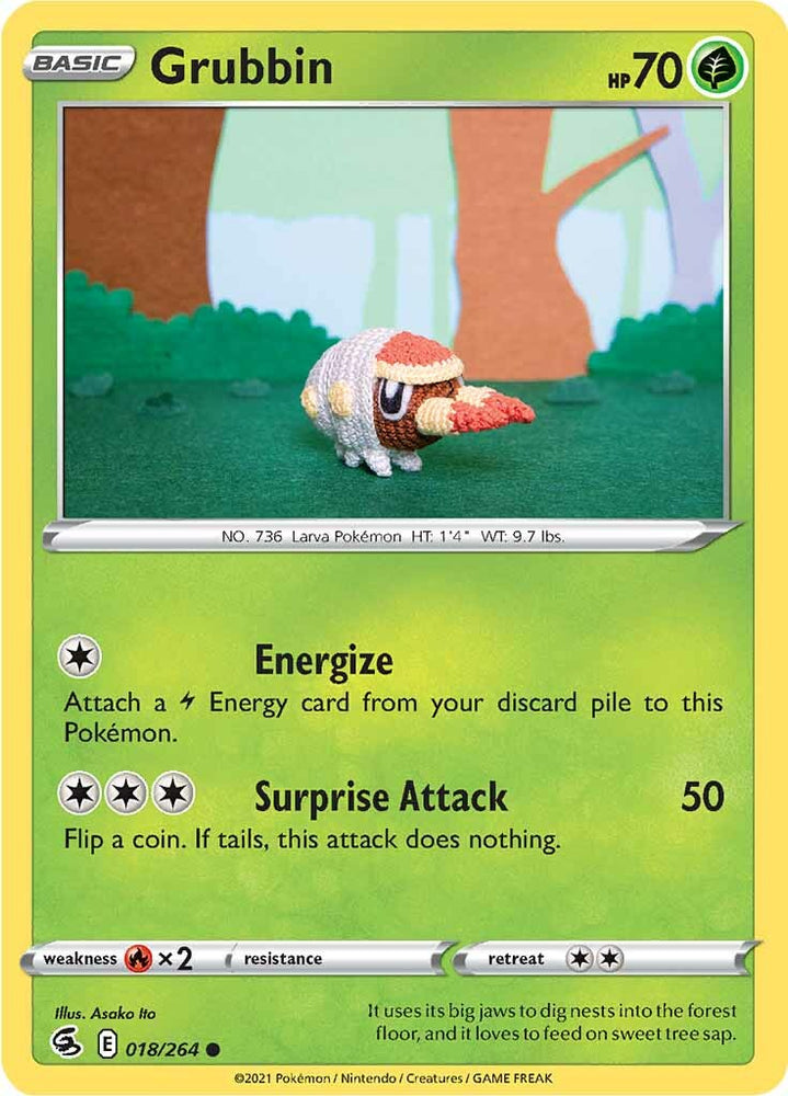 Pokemon | Grubbin (018/264) [Sword & Shield: Fusion Strike] | The Nerd Merchant