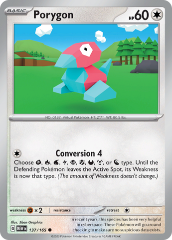 Pokemon | Porygon (137/165) [Scarlet & Violet 151] | The Nerd Merchant