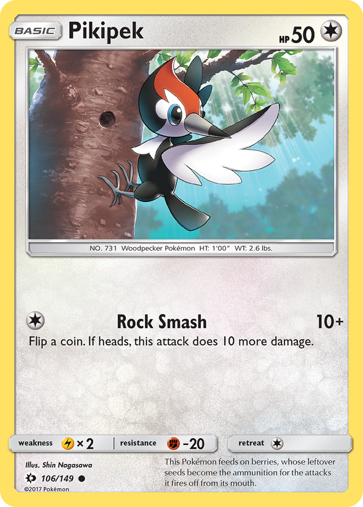 Pokemon | Pikipek (106/149) [Sun & Moon: Base Set] | The Nerd Merchant