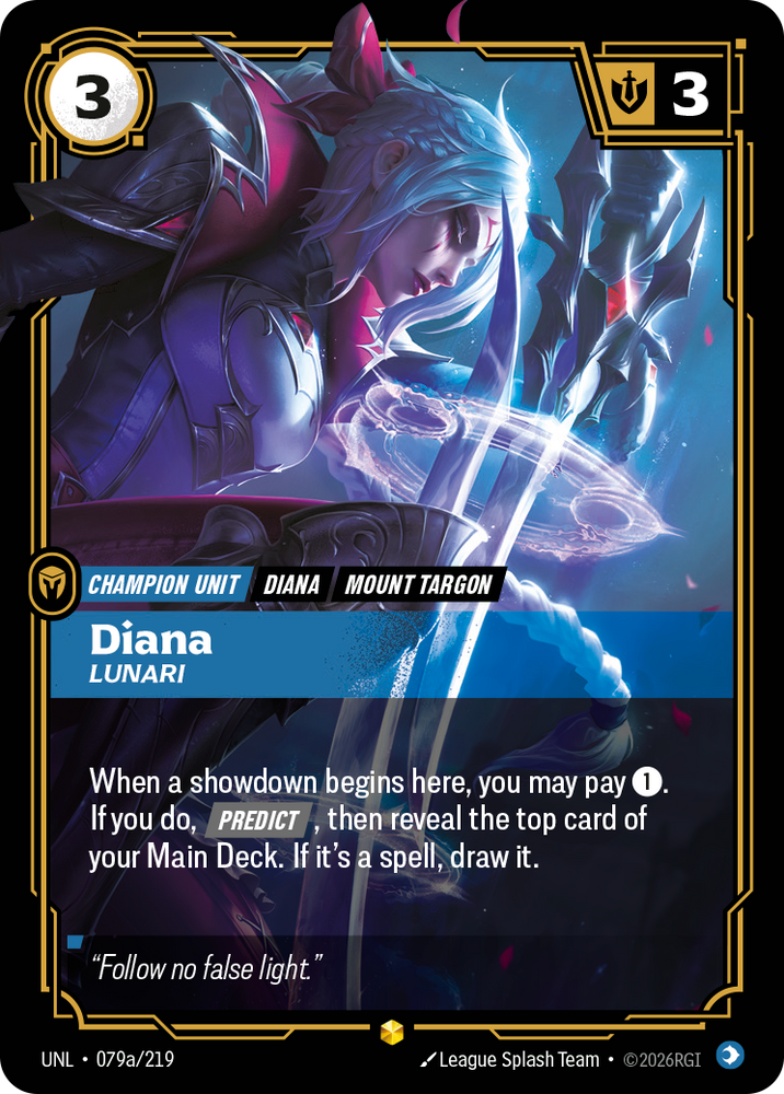 Diana - Lunari (Alternate Art) (Foil) - Unleashed (079a/219)
