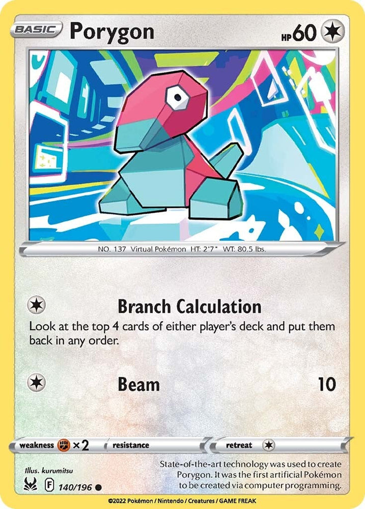 Pokemon | Porygon (140/196) [Sword & Shield: Lost Origin] | The Nerd Merchant