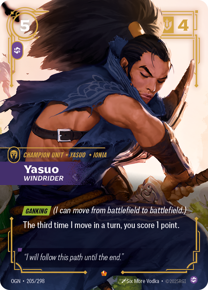 Yasuo, Windrider (Foil) - Origins #205