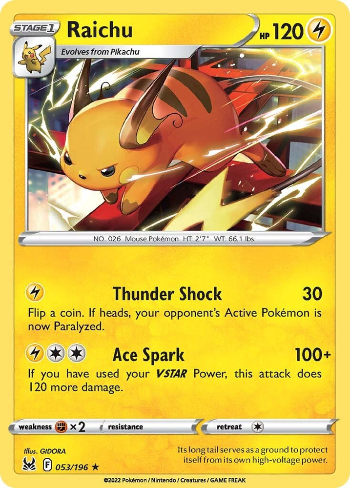 Pokemon | Raichu (053/196) [Sword & Shield: Lost Origin] | The Nerd Merchant