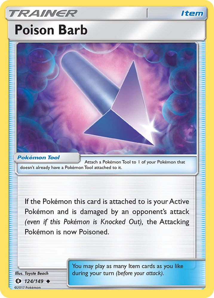 Pokemon | Poison Barb (124/149) [Sun & Moon: Base Set] | The Nerd Merchant