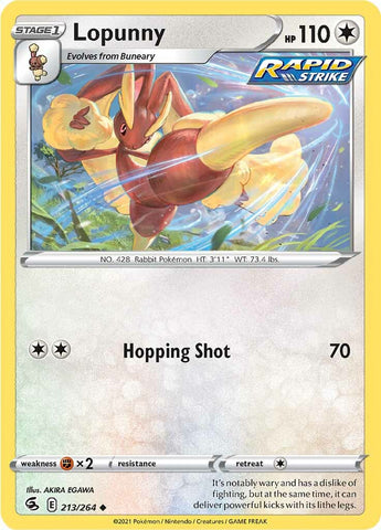 Pokemon | Lopunny (213/264) [Sword & Shield: Fusion Strike] | The Nerd Merchant