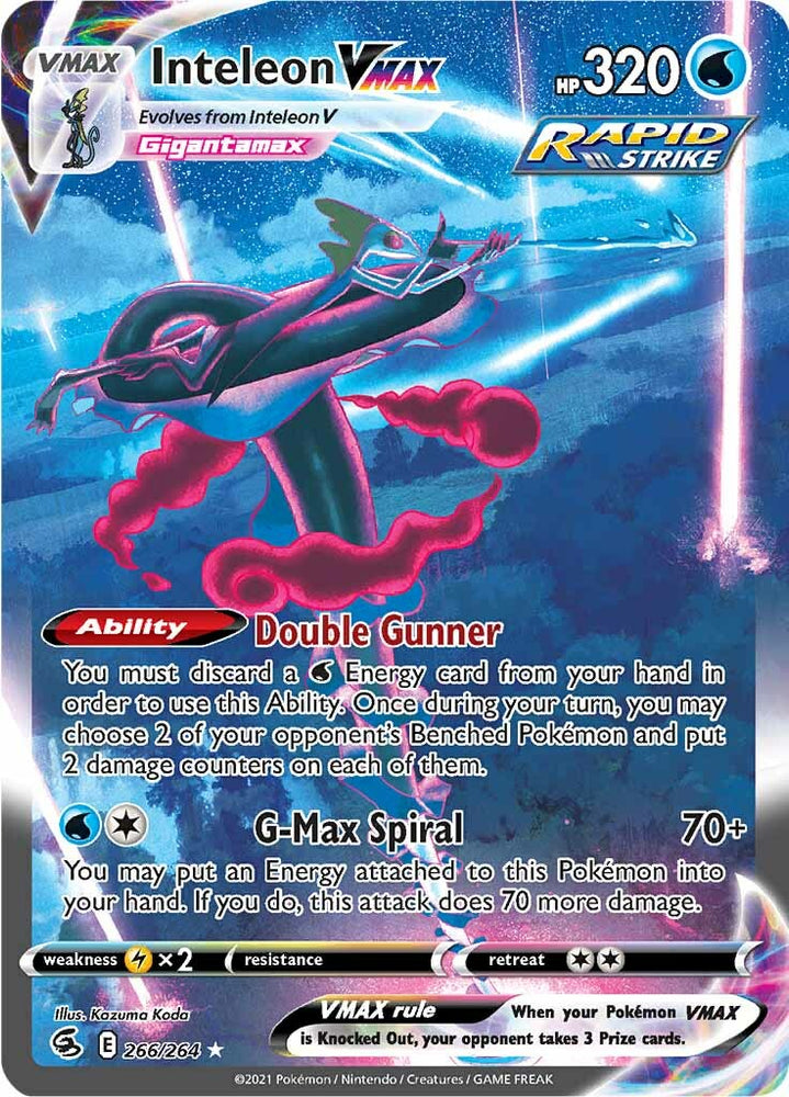 Pokemon | Inteleon VMAX (266/264) [Sword & Shield: Fusion Strike] | The Nerd Merchant