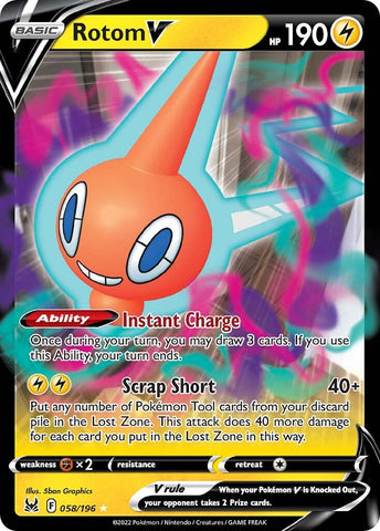 Pokemon | Rotom V (058/196) [Sword & Shield: Lost Origin] | The Nerd Merchant