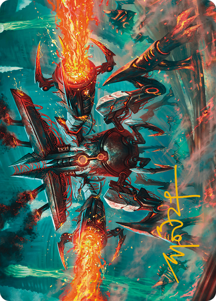 Magic | Exterminator Magmarch Art Card (Gold-Stamped Signature) [Modern Horizons 3 Art Series] | The Nerd Merchant