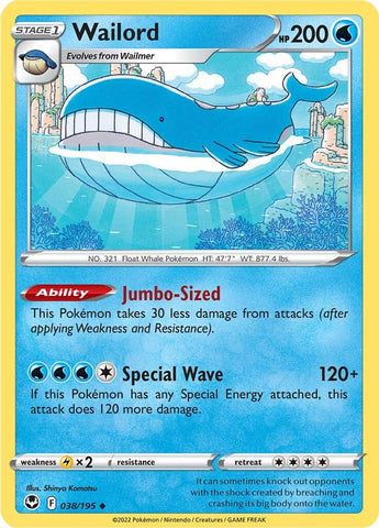 Pokemon | Wailord (038/195) [Sword & Shield: Silver Tempest] | The Nerd Merchant