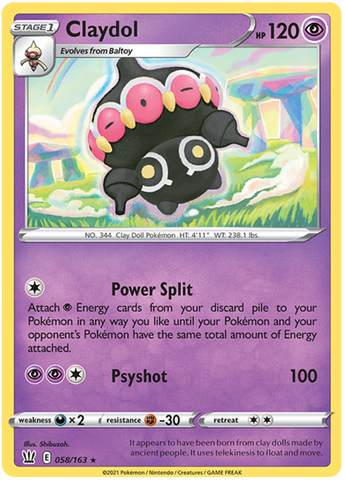 Pokemon | Claydol (058/163) [Sword & Shield: Battle Styles] | The Nerd Merchant