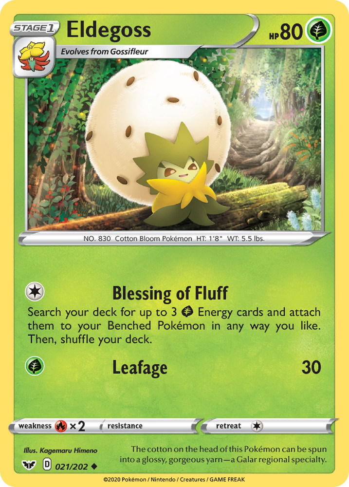 Pokemon | Eldegoss (021/202) [Sword & Shield: Base Set] | The Nerd Merchant