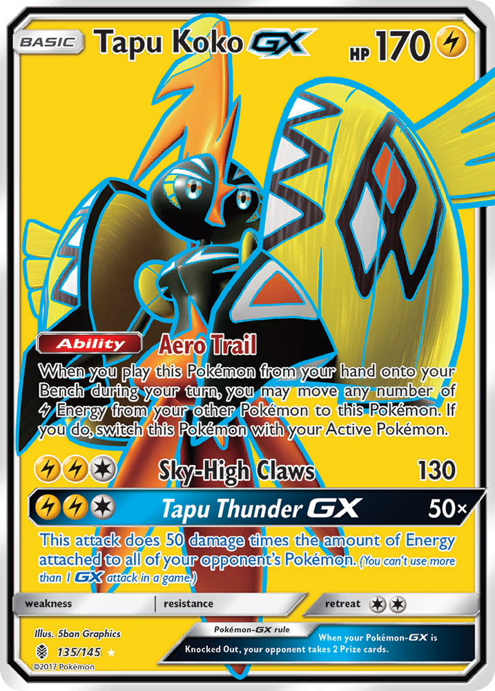 Pokemon | Tapu Koko GX (135/145) [Sun & Moon: Guardians Rising] | The Nerd Merchant