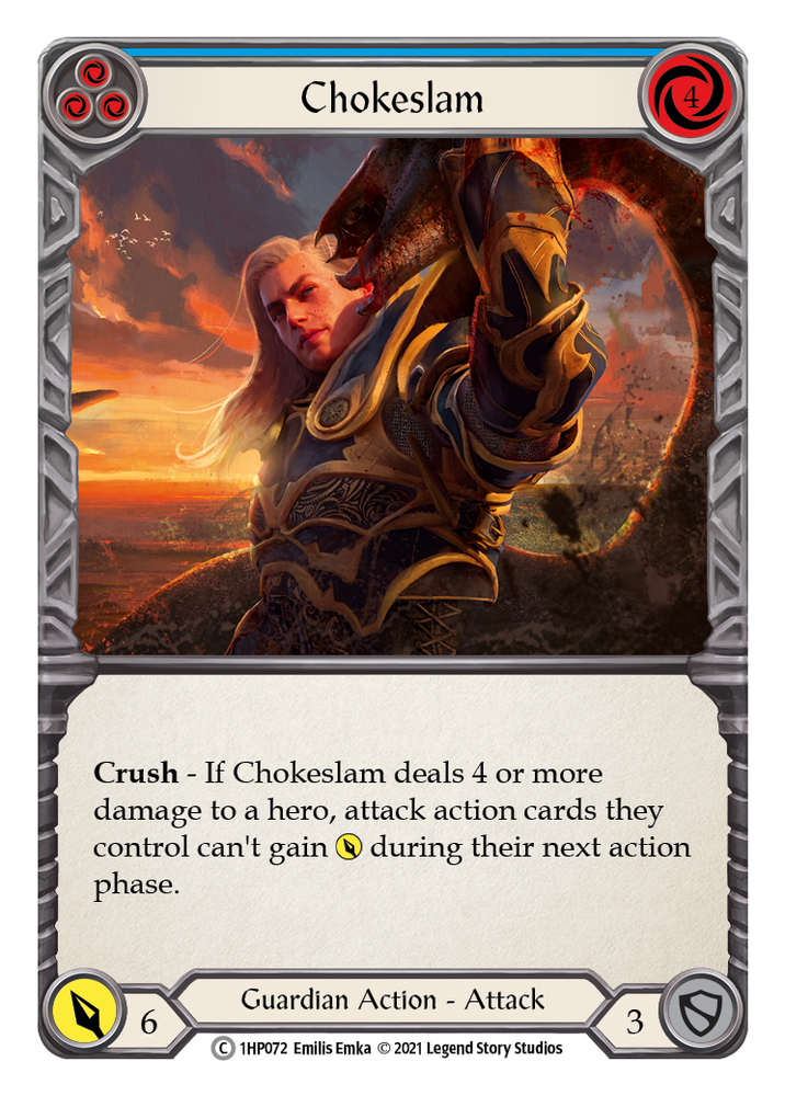 Flesh and Blood TCG | Chokeslam (Blue) [1HP072] (History Pack 1) | The Nerd Merchant