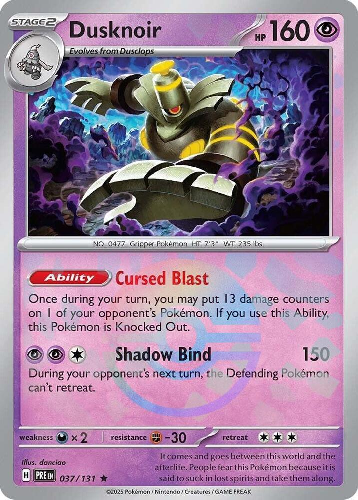 Pokemon | Dusknoir (037/131) (Poke Ball Pattern) [Scarlet & Violet: Prismatic Evolutions] | The Nerd Merchant