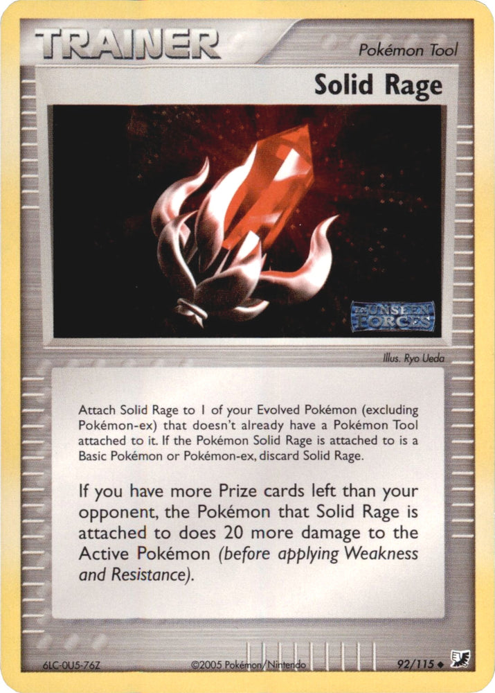 Pokemon | Solid Rage (92/115) (Stamped) [EX: Unseen Forces] | The Nerd Merchant