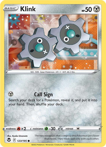 Pokemon | Klink (123/195) [Sword & Shield: Silver Tempest] | The Nerd Merchant