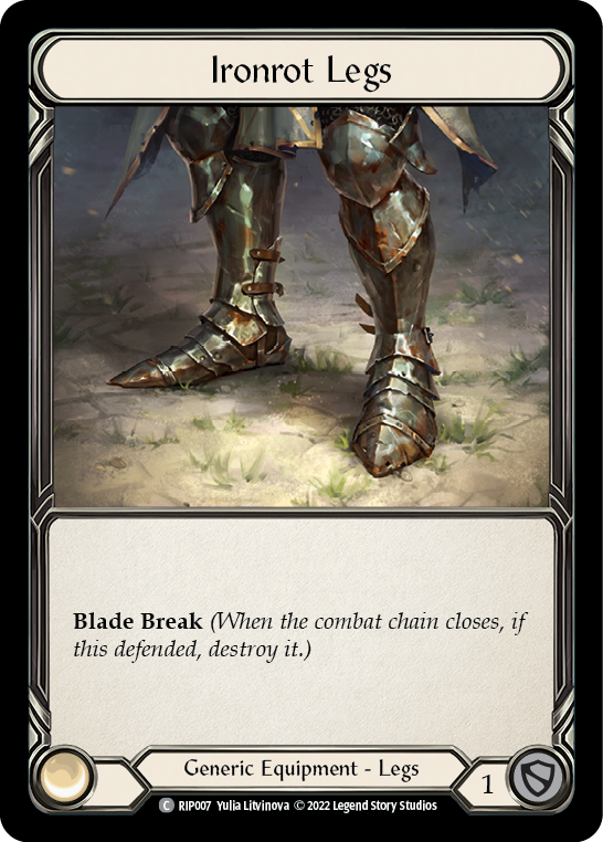 Flesh and Blood TCG | Ironrot Legs [RIP007] (Outsiders Riptide Blitz Deck) | The Nerd Merchant